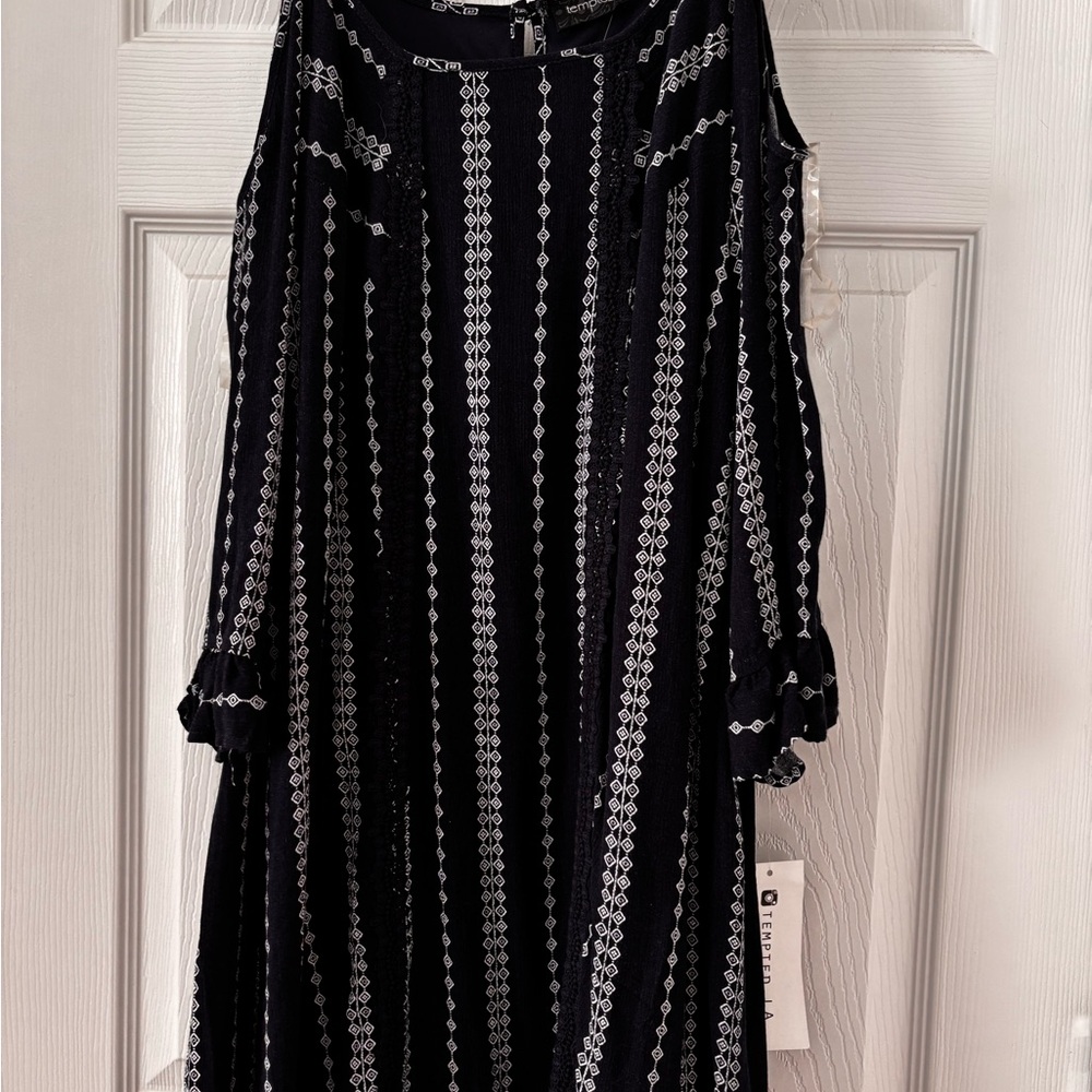 New! Blue & white Patterned Dress